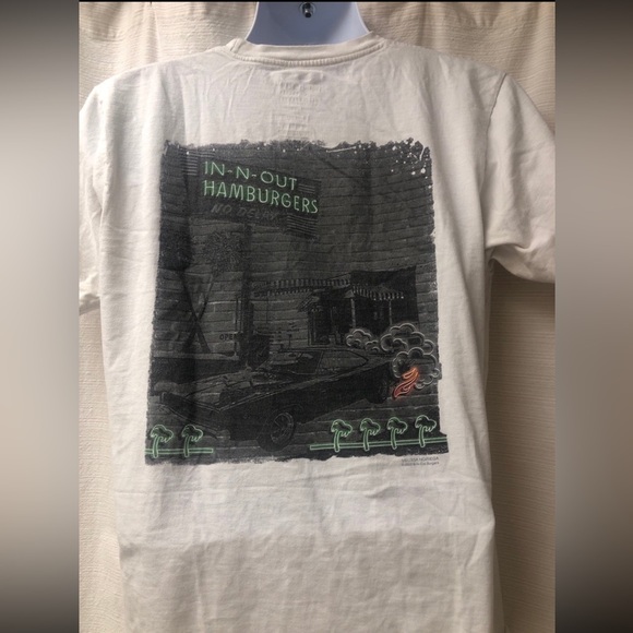 IN-N-OUT BURGER In-N-Out Burger Advertising T-shirt Made in USA Men's L size cotton black type Vintage Second Hand